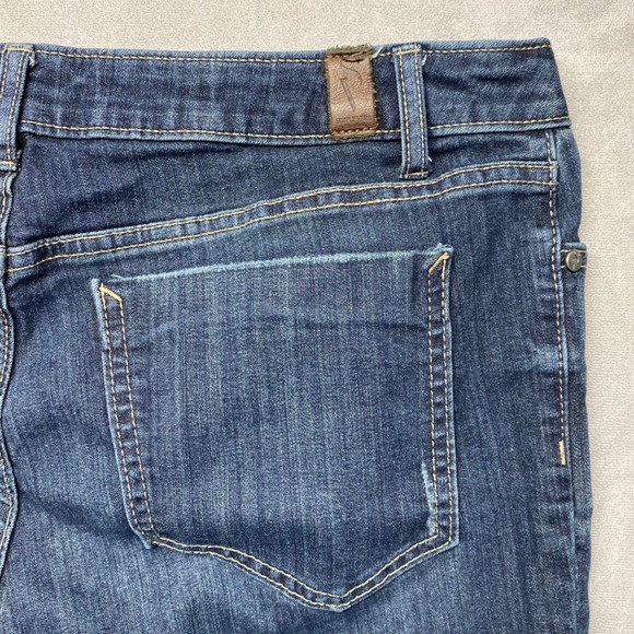 Simply Vera Vera Wang Denim Capri Mid Rise Jeans Size 10 Dark Wash - Picture 16 of 16